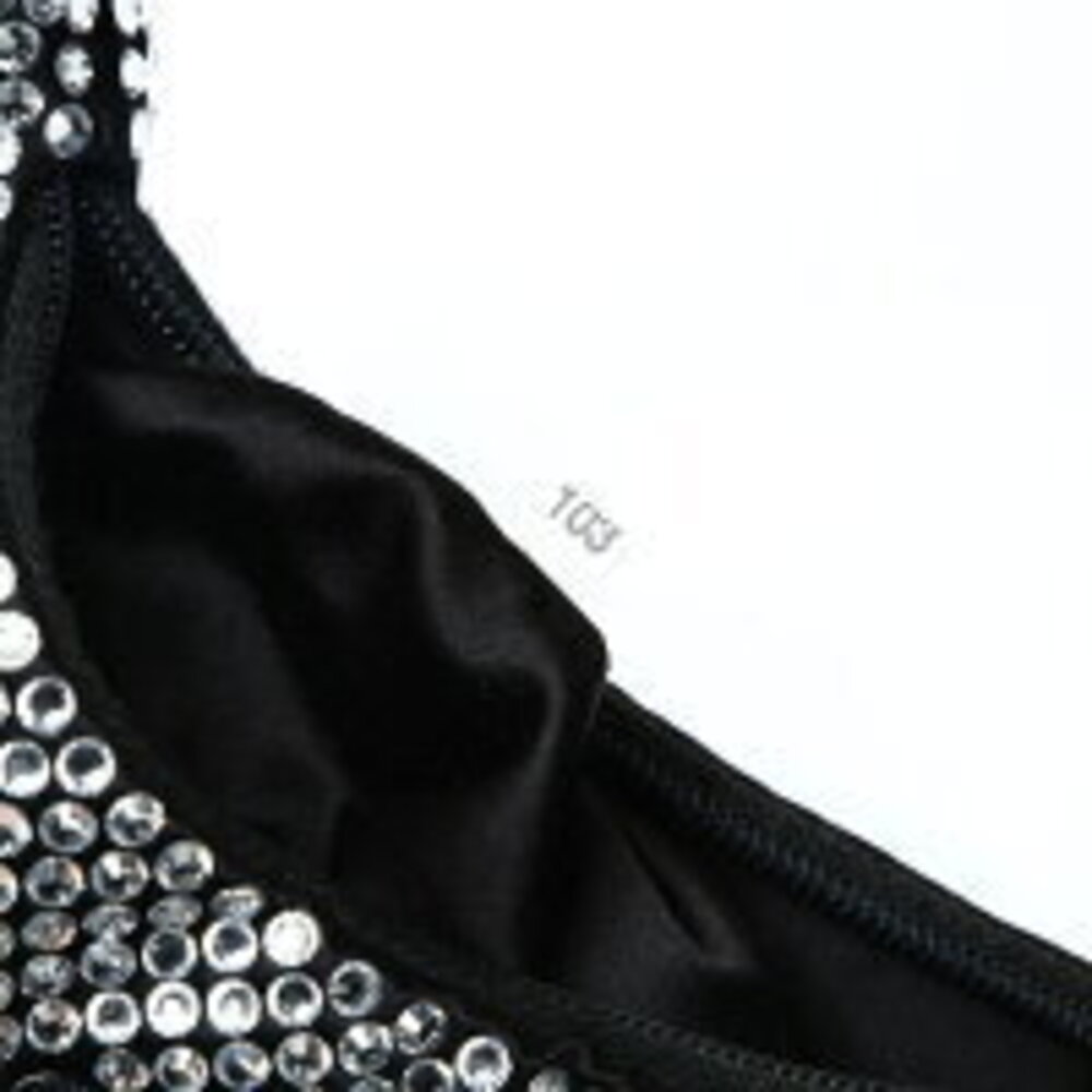 Prada Crystal Satin Hobo Bag Shoulder Black - Picture 11 of 13